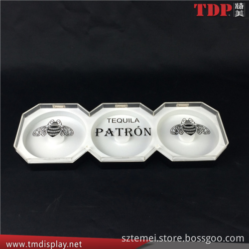 promotional gift acrylic storage box with clear hinged lid for bar